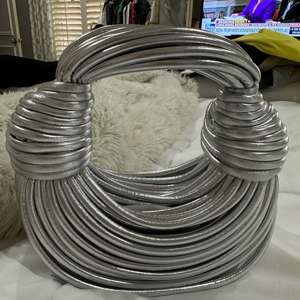 Silver handbag - small